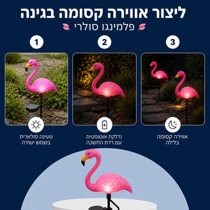 פלמינגו סולארי לגינה (2 יחידות)