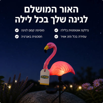 פלמינגו סולארי לגינה (2 יחידות)