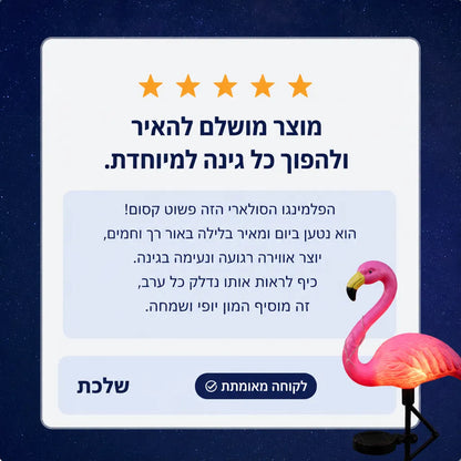 פלמינגו סולארי לגינה (2 יחידות)